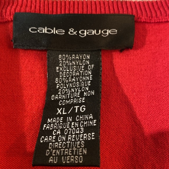 Cable & Gauge - 3/4 sleeve Sweater. Size XL - Picture 3 of 8